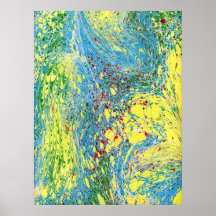 Scratched corrugated Marbling Print