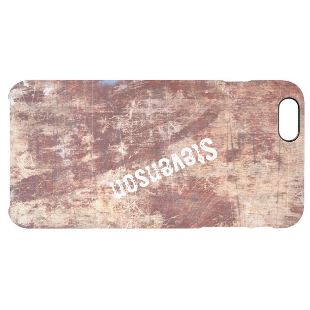 Scratched Wood - Grunge Woodgrain Look Custom Name Uncommon Clearlyâ„¢ Deflector iPhone 6 Plus Case-5