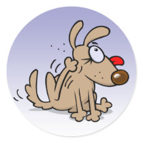 Scratching Dog Stickers