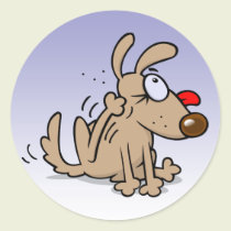 Scratching Dog stickers