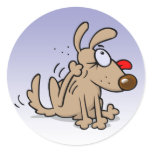 Scratching Dog stickers