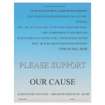 ScratchOffGive Blue Basic Fundraising Brochure Full Color Flyer