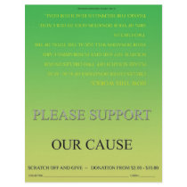 ScratchOffGive Green Basic Fundraising Brochure Custom Flyer