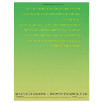 ScratchOffGive Green Custom Fundraising Brochure Personalized Flyer