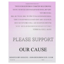 ScratchOffGive Pink Basic Fundraising Brochure Personalized Flyer