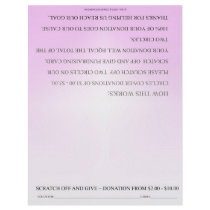 ScratchOffGive Pink Custom Fundraising Brochure Custom Flyer