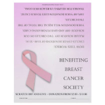 ScratchOffGive Pink Sample Fundraising Brochure Flyer Design