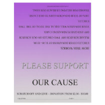 ScratchOffGive Purple Basic Fundraising Brochure Full Color Flyer