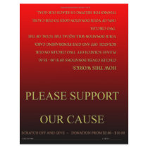 ScratchOffGive Red Basic Fundraising Brochure Flyers
