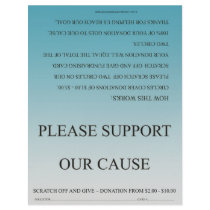 ScratchOffGive Teal Basic Fundraising Brochure Flyers