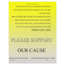 ScratchOffGive Yellow Basic Fundraising Brochure Flyers