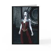 Scream Vampire Halloween Party Invitation Card