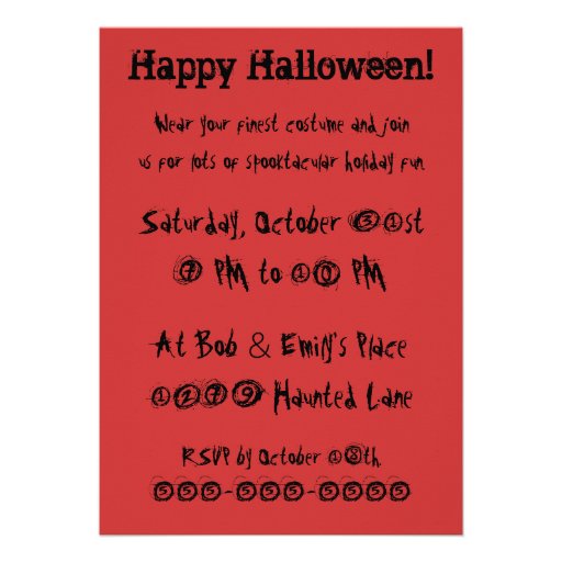 Screamer Halloween Party Invitation