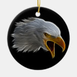 Screaming American Bald Eagle Head Christmas Ornament