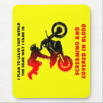 Screaming Blood Dirt Bike Motocross Mousepad mousepads