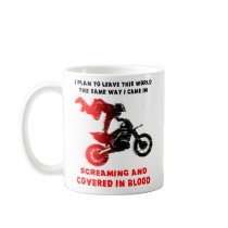 Screaming Blood Dirt Bike Motocross Mug