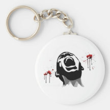 Screaming blood key chain