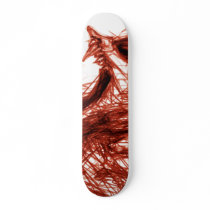 Screaming Demon Scribble red and white Skate Board skateboards