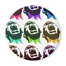 Screaming faces magnets