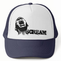 Screaming for help trucker hat