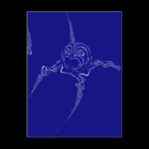 Screaming Glass Fractal Postcard