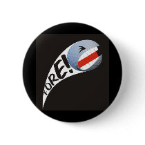 Screaming Golf Ball Pinback Button