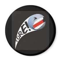 Screaming Golf Ball Fridge Magnets