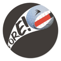 Screaming Golf Ball Sticker
