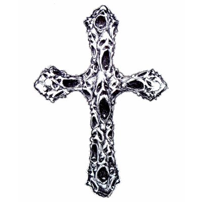 Screaming Gothic Cross Dark T-shirt by AngryInkTees