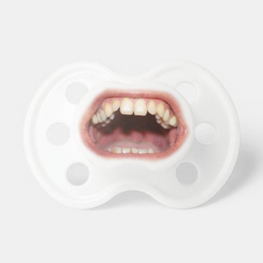 Screaming Mouth And Teeth Baby Pacifier / Dummy Zazzle