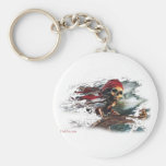 Screaming Pirate Captain by FishTs.com Key Chain