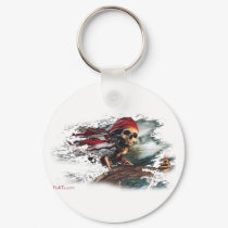 Screaming Pirate Captain by FishTs.com keychains