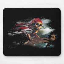 Screaming Pirate Captain by FishTs.com mousepads
