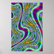 Screaming Rainbow ( #2 ) Fractal Poster