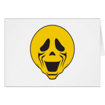 Screaming Scream Smiley Face cards
