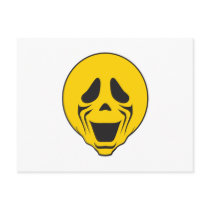 Screaming Scream Smiley Face postcards by doonidesigns Screaming Scream Smiley Face postcards