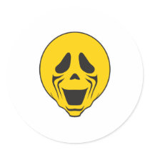Screaming Scream Smiley Face stickers