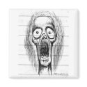 Screaming Skull Guy magnets by mcglinch Screaming Skull Guy magnets