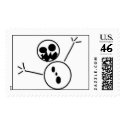 SCREAMING SNOWMAN STAMP by caffineskate SCREAMING SNOWMAN STAMP