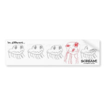 Screaming Squid "be different" Bumper Sticker bumper stickers by jennbeckstudios Screaming Squid "be different" Bumper Sticker bumper stickers