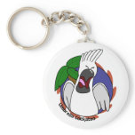Screaming Umbrella Cockatoo Keychain