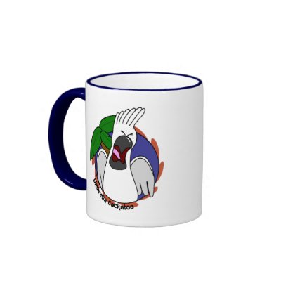 Screaming Umbrella Cockatoo Mug by MenagerieMayhem