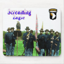 Screaming War Eagle 101st Airborne Old Abe Wis 8th Mouse Pad