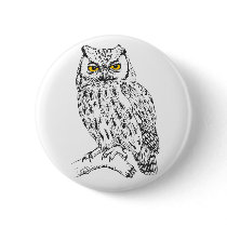Screech Owl Pinback Buttons