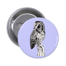 Screech Owl Button