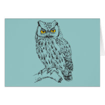 Screech Owl Greeting Cards