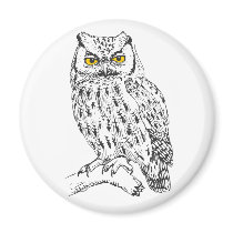 Screech Owl Refrigerator Magnets