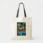 Screech owl tote bag