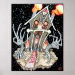 screeming house print