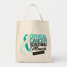 Screening Month Awareness - Cervical Cancer Canvas Bags